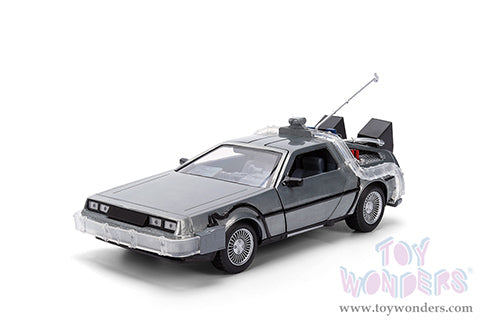 Chargez l'image dans la visionneuse de la galerie, Toy Wonder Back To The Future 1: Delorean Time Machine - with Dr. E. Brown's Enterprise Truck 1:24 Die-Cast Car Jada
