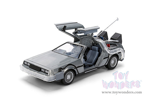 Toy Wonder Back To The Future 1: Delorean Time Machine - with Dr. E. Brown's Enterprise Truck 1:24 Die-Cast Car Jada