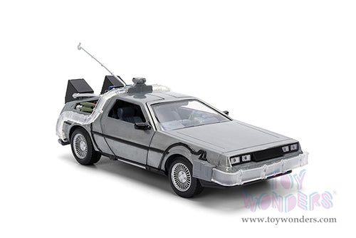 Toy Wonder Back To The Future 1: Delorean Time Machine - with Dr. E. Brown's Enterprise Truck 1:24 Die-Cast Car Jada