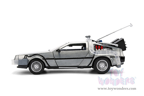Toy Wonder Back To The Future 1: Delorean Time Machine - with Dr. E. Brown's Enterprise Truck 1:24 Die-Cast Car Jada