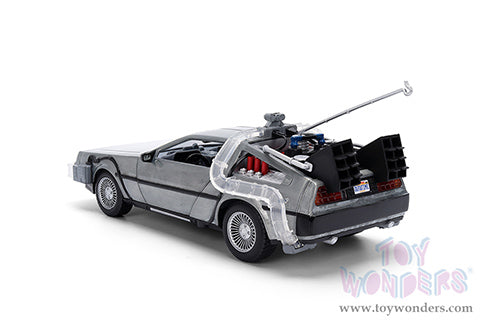 Toy Wonder Back To The Future 1: Delorean Time Machine - with Dr. E. Brown's Enterprise Truck 1:24 Die-Cast Car Jada