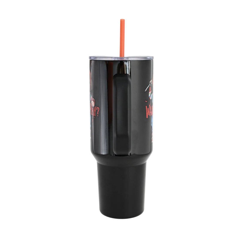 Load image into Gallery viewer, Chucky Wanna Play 40oz Stainless Steel Tumbler w Handle
