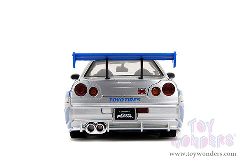 Cargue la imagen en el visor de la galería, Jada Toys Fast &amp; Furious - Twin Pack Brian's Nissan Skyline GT-R and Suki's Honda S20001/24 Scale Diecast Model Car
