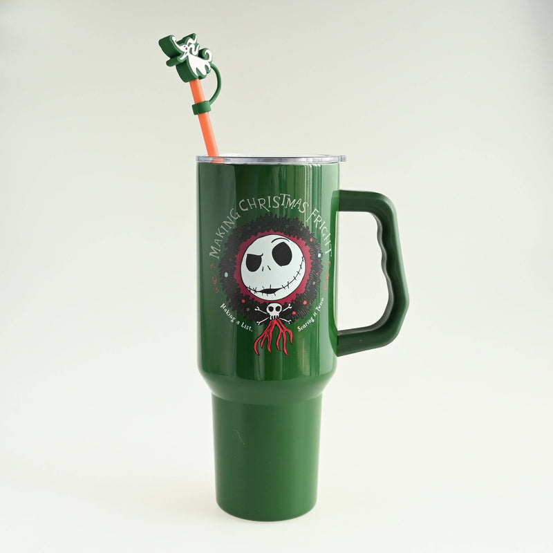 Load image into Gallery viewer, NBC Christmas Fright Wreath 40oz SS Tumbler w/ Straw Cap
