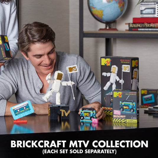 Brickcraft MTV Retro Boombox 80s Music Decor Building Brick