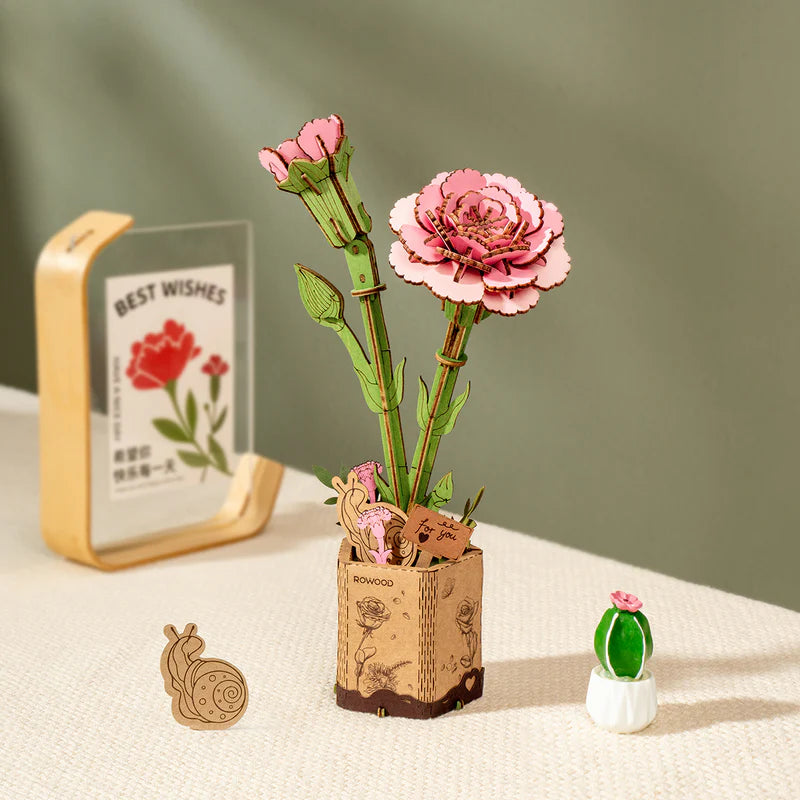 Load image into Gallery viewer, Robotime Rowood - DIY Wooden Flower Bouquet 3D Wooden Puzzle Figure
