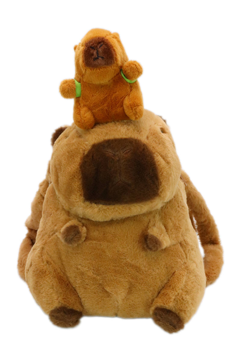 Chargez l&#39;image dans la visionneuse de la galerie, Baby Capybara Fuzzy Stuffed Plush Backpack
