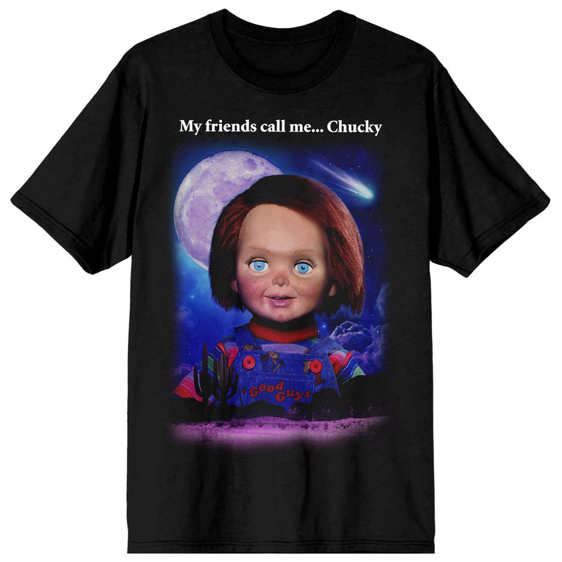 Chargez l&#39;image dans la visionneuse de la galerie, Chucky - Mes amis m&#39;appellent Chucky sur un T-shirt noir
