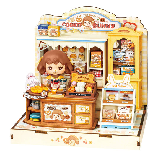 Robotime Rolife - Cookii Bunny's Cookie Shop DIY Miniature House Figure
