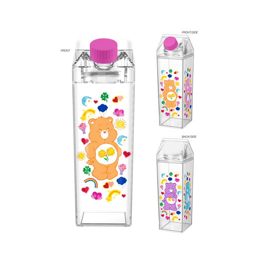 Silver Buffalo Care Bears - Icon Bear 16.2oz Plastic Milk Carton Bottle