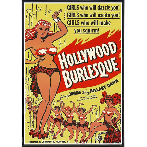 Hollywood Burlesque Film 11x17 Wall Frame Art