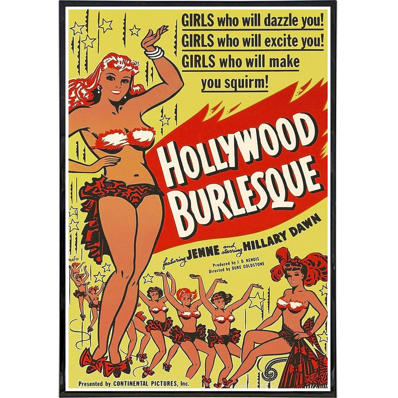 Hollywood Burlesque Film 11x17 Wall Frame Art