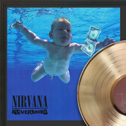 Nirvana - Nevermind Gold Framed Gold LP Display