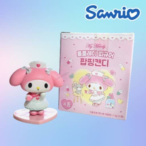 Cargue la imagen en el visor de la galería, Sanrio My Melody - Roll Play  Ramdom Box W Popping Candy Figure
