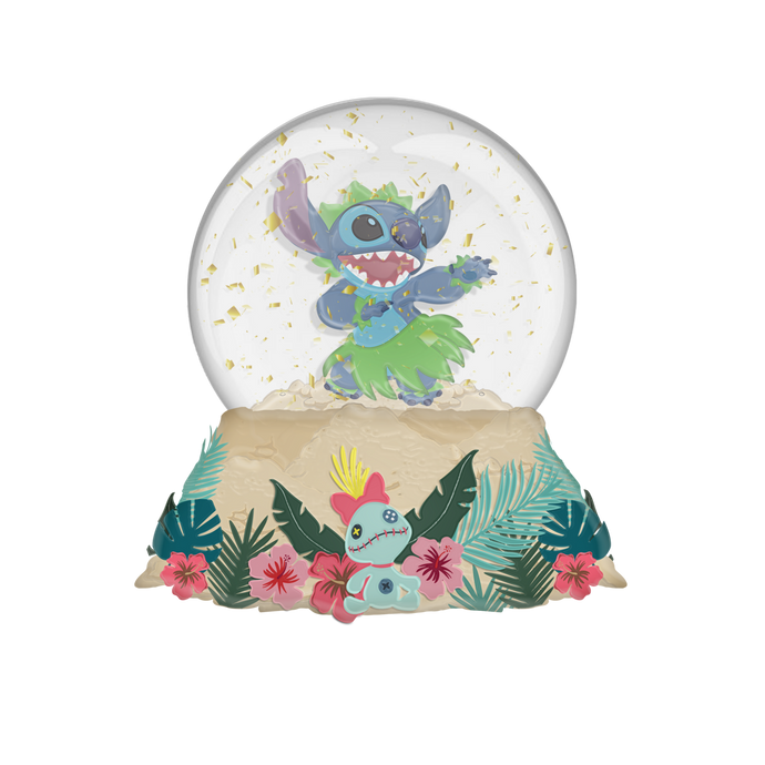 Lilo and Stitch Sand Plants Hula 100mm Sculpted Snow Globe
