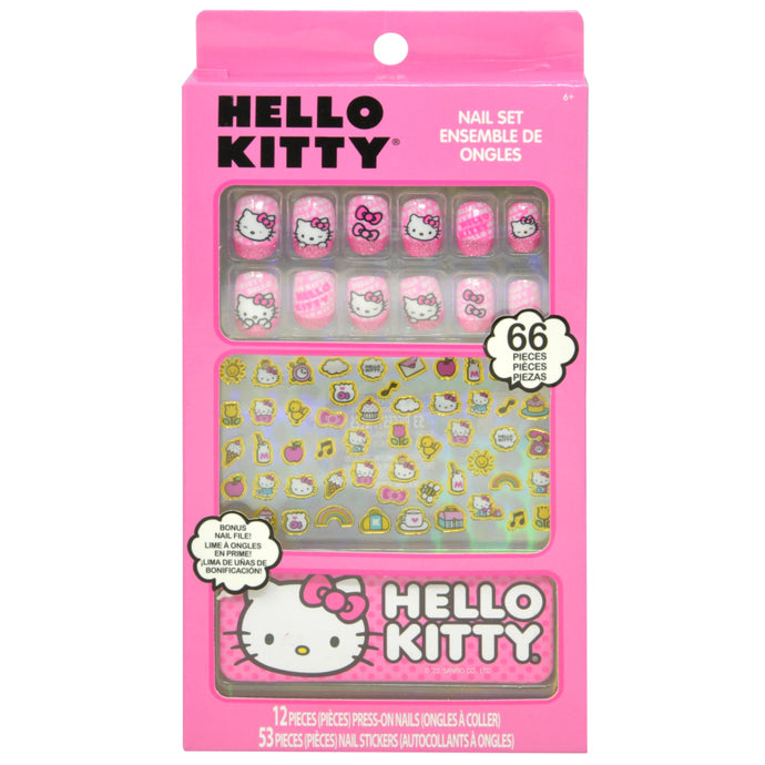 Sanrio Hello Kitty - 66 Pc Press On Nails Party Pack