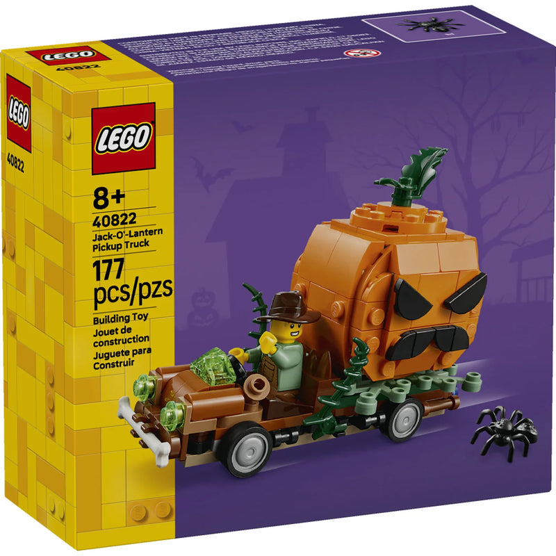 Load image into Gallery viewer, Lego: Jack-O'-Lantern - Pickup Truck Building Figure
