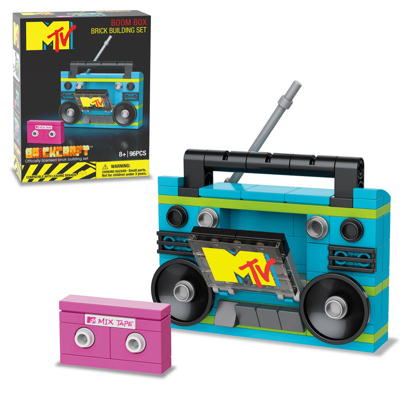 Cargue la imagen en el visor de la galería, Brickcraft MTV Retro Boombox 80s Music Decor Building Brick
