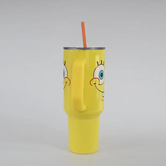 Sponge Bob - Big Face 40oz Stainless Steel Tumbler w Handle