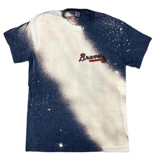 Morgan Wallen - Atlanta Braves Navy Bleach T-shirt