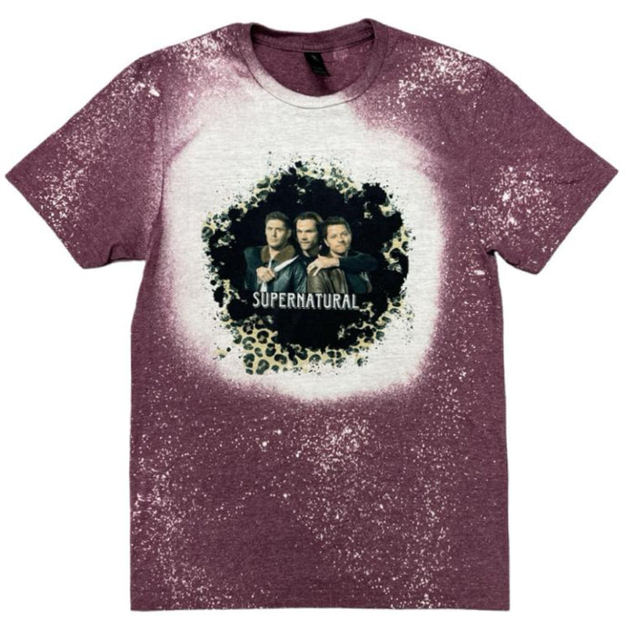 Supernatural - Marron Bleached Tie Dye T-Shirt