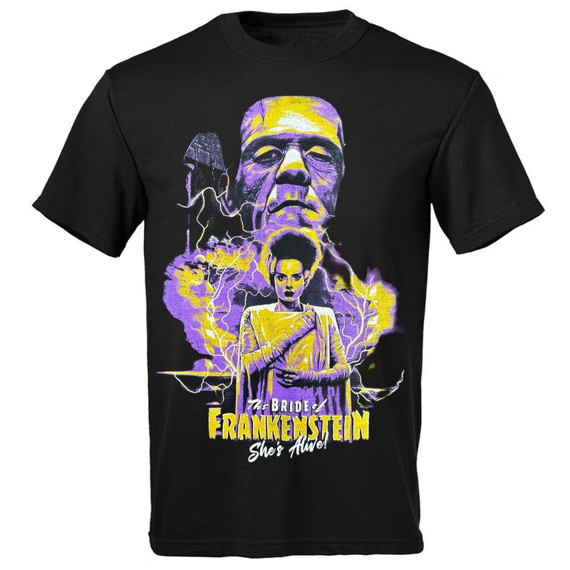 Chargez l&#39;image dans la visionneuse de la galerie, Bride of Frankenstein Black Mens T-Shirt
