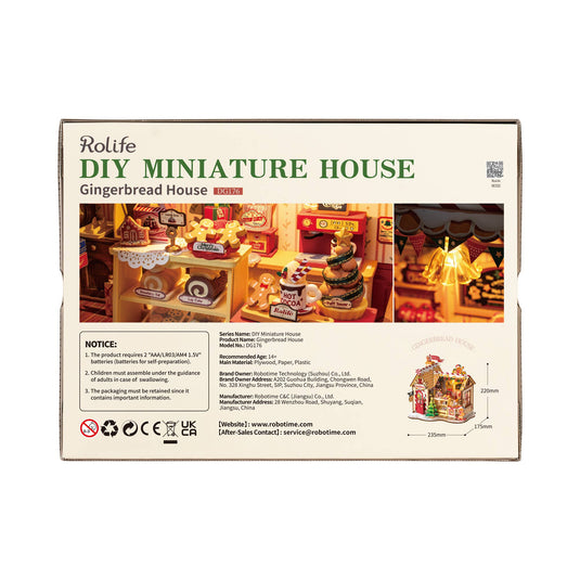 Robotime Rolife - Gingerbread House Xmas DIY Miniature House Figure