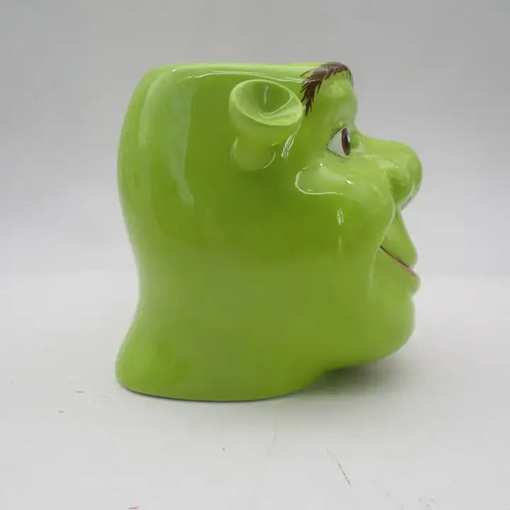 Load image into Gallery viewer, Shrek - Face Grin Ogre Ceramic 3D Sculpted Mug
