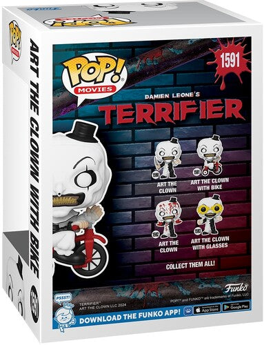 Chargez l'image dans la visionneuse de la galerie, Funko POP! Movies: Terrifier - Art The Clown With Bike Vinyl Figure
