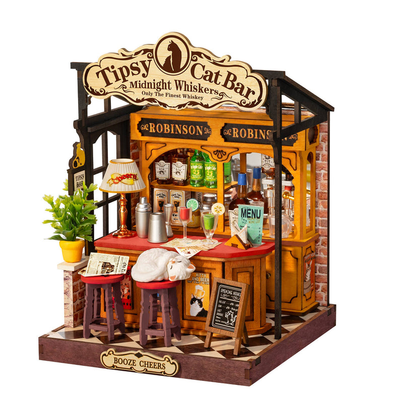 Load image into Gallery viewer, Robotime Rolife - Tipsy Cat Bar DIY Miniature House
