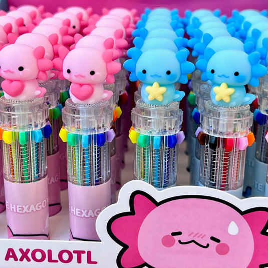 BC Mini Axolotl 10-Color Retractable 1 Single Ball Pen