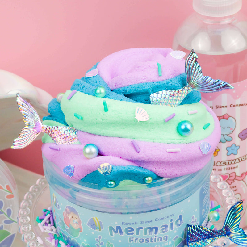 Load image into Gallery viewer, Mermaid Frosting Butter Signature Dome™ Slime
