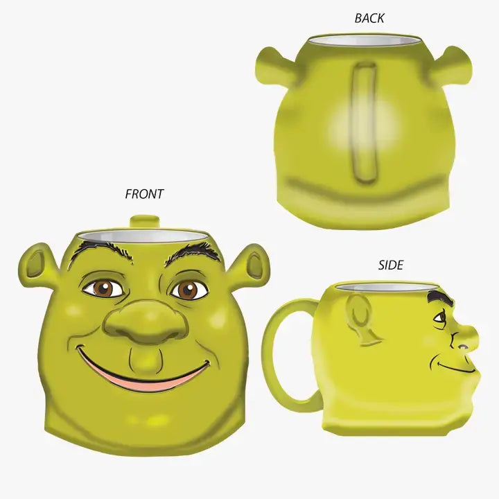 Load image into Gallery viewer, Shrek - Face Grin Ogre Ceramic 3D Sculpted Mug
