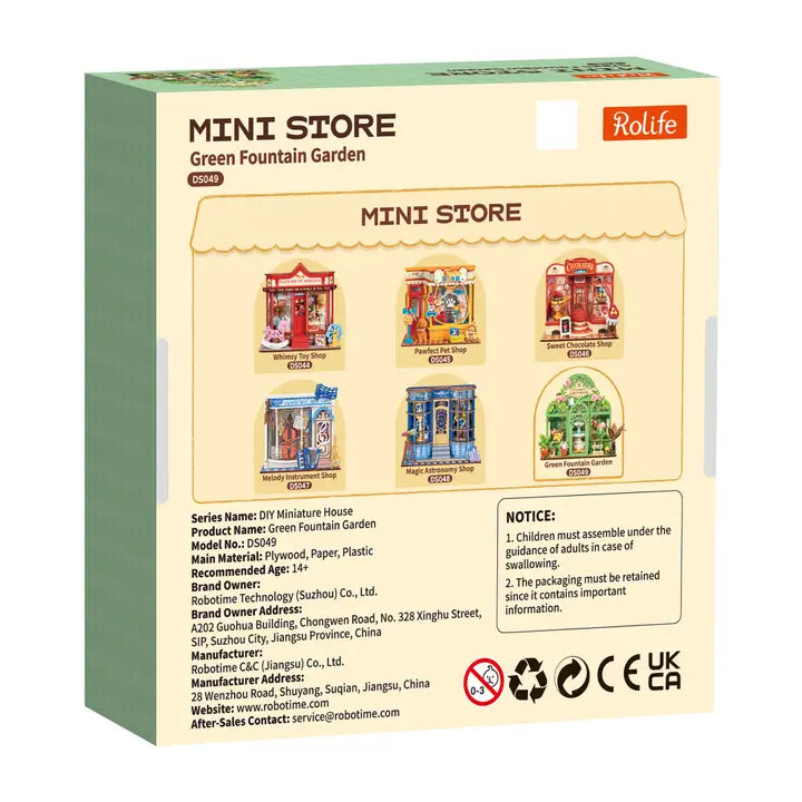 Chargez l'image dans la visionneuse de la galerie, Robotime Rolife - Green Fountain Garden DIY Miniature House Figure
