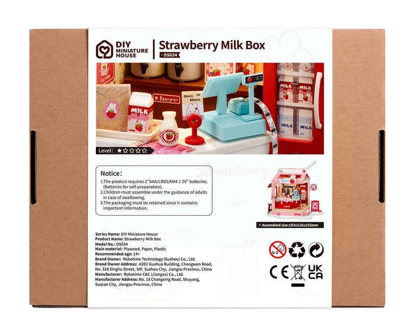 Load image into Gallery viewer, Strawberry Milk Box ROBOTIM Rolife DIY Miniature House
