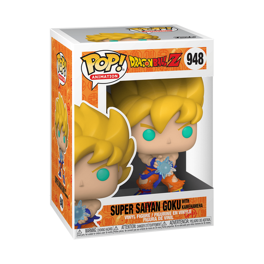 Funko POP! Animation: Dragon Ball Z S9 - Super Saiyan Goku with Kamehameha Wave Vinyl Figure