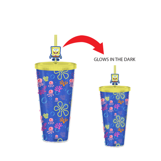 SpongeBob - SquarePants Glow in the Dark 24oz Plastic Cold Cup