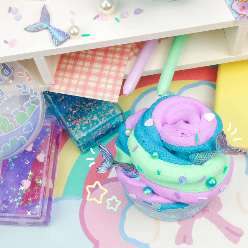 Load image into Gallery viewer, Mermaid Frosting Butter Signature Dome™ Slime
