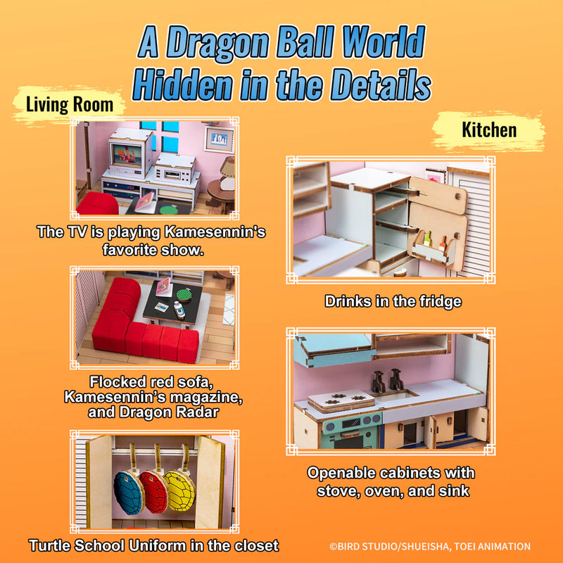 Chargez l'image dans la visionneuse de la galerie, Puremind x Dragon Ball Z - Kame House DIY Miniature House Figure
