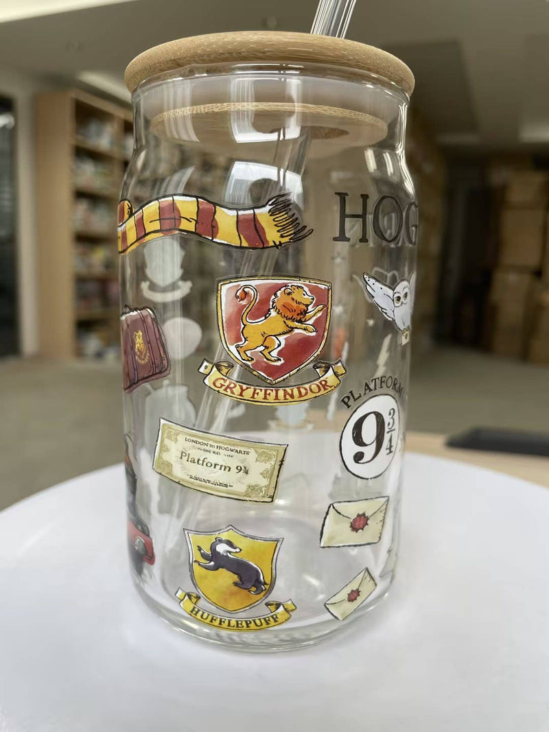 Load image into Gallery viewer, Harry Potter Hogwarts Destination 16oz Glass Tumbler
