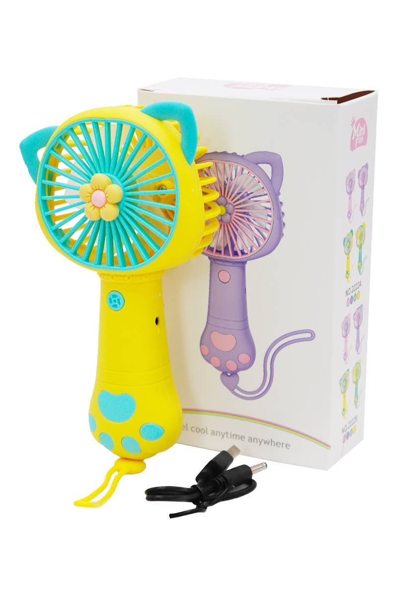 Chargez l'image dans la visionneuse de la galerie, Cap Zone - Kitty Cat Paw Ear Flower 1Pc Handheld Electric Fan
