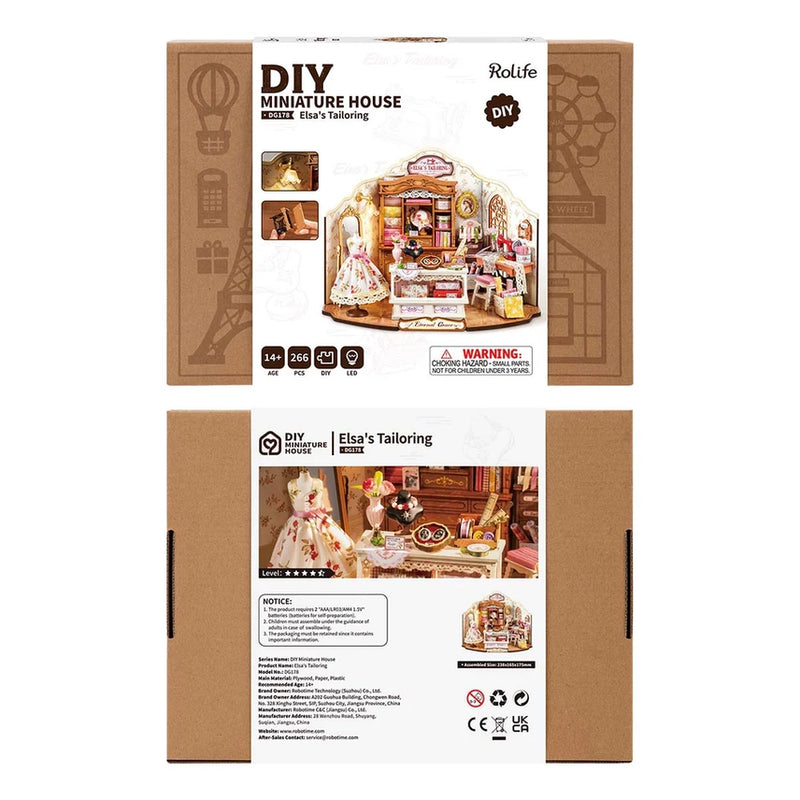 Load image into Gallery viewer, Robotime Rolife - Elsa's Tailoring DIY Miniature House Figure
