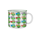 TMNT Multi Face Pattern 20oz Ceramic Camper Mug