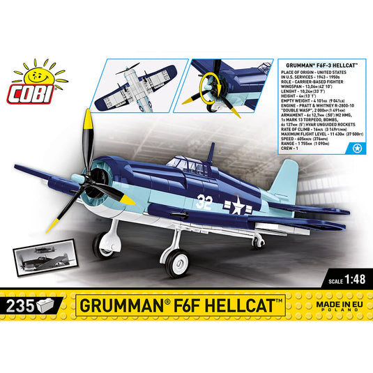 Cobi Historical Collection World War II - Grumman F6F Hellcat Fighter Brick Toy