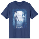 The Corpse Bride Movie Poster Art Navy Blue Graphic T-shirt