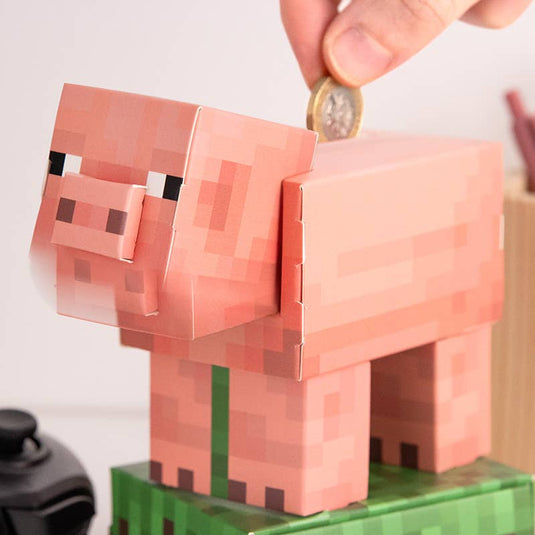 Minecraft - Pig Build Your Own Money Box Kit
