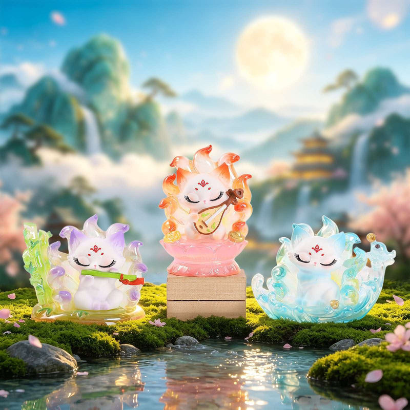 Chargez l'image dans la visionneuse de la galerie, Floral Decor - Nine-Tailed Fox Resin 1Pc Blind Box

