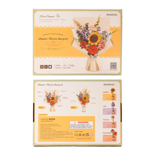Robotime Rowood - DIY Wooden Flower Bouquet 3D Wooden Puzzle Figure