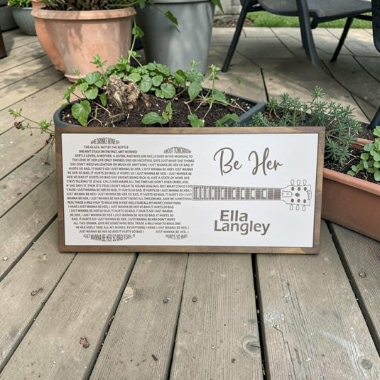 Ella Langley - Be Her Song Lyrics 21x10 Wall Frame Art