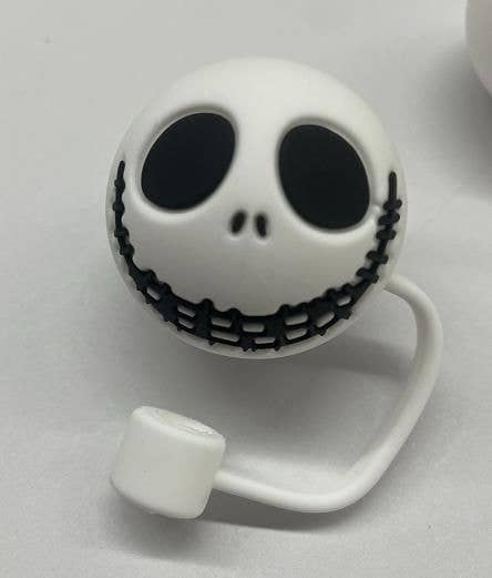 Cargue la imagen en el visor de la galería, The Nightmare Before Christmas - Jack Skellington Expressions Straw Cover Caps – 4pk
